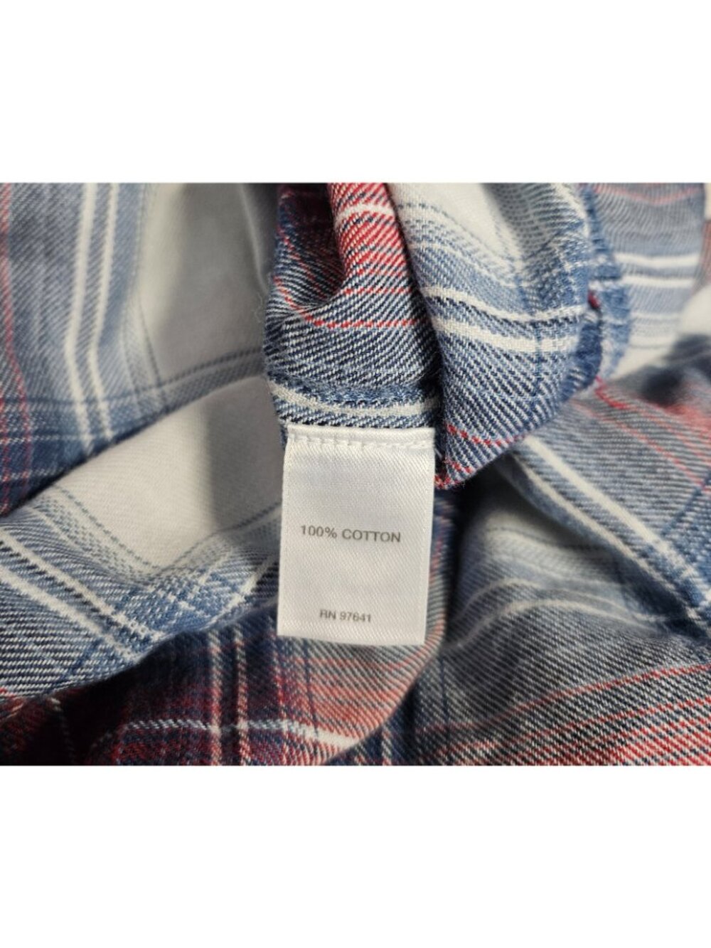 J Jill Shirt Womens XL Denim Plaid Long Sleeve Button Up Dress Casual - Picture 4 of 4